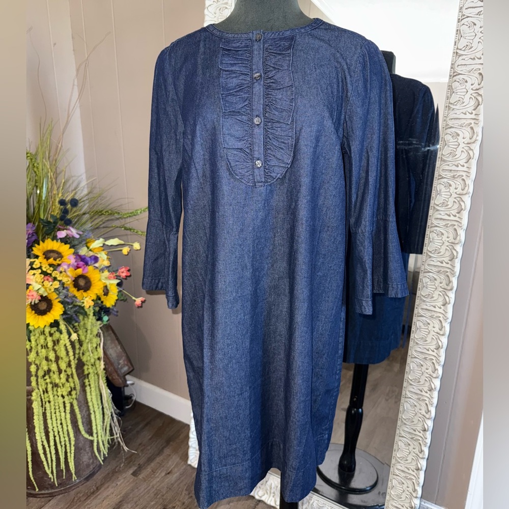 Draper James Blue Ruffle Dress - Picture 5 of 12